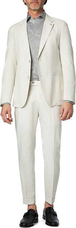 Thumbnail - Strellson Herren Anzug beige meliert Slim Fit