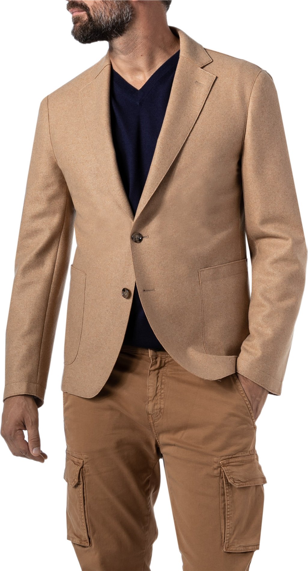BOSS Black Herren Sakko beige meliert Slim Fit