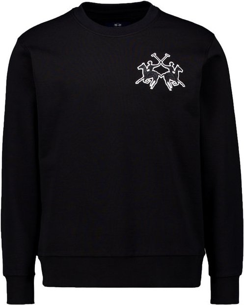 LA MARTINA Herren Sweatshirt schwarz unifarben