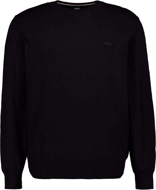 BOSS Black Herren Pullover schwarz unifarben