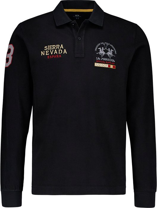 LA MARTINA Herren Pullover schwarz Gestreift