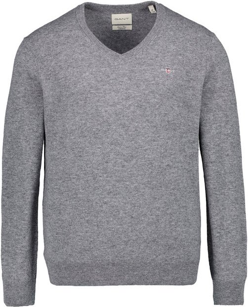 Gant Herren Pullover grau unifarben
