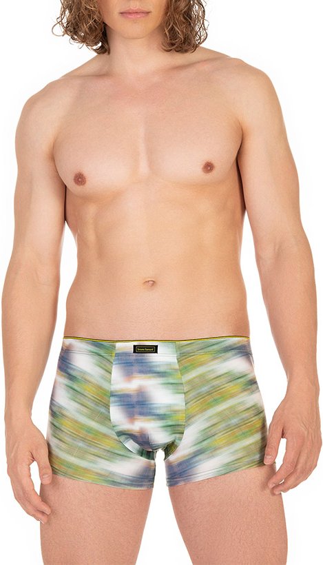 Thumbnail - bruno banani Herren Shorts grün Mikrofaser/Funktion Geprintet