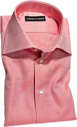 Thumbnail - rosso e nero Herren Hemd rot Slim Fit