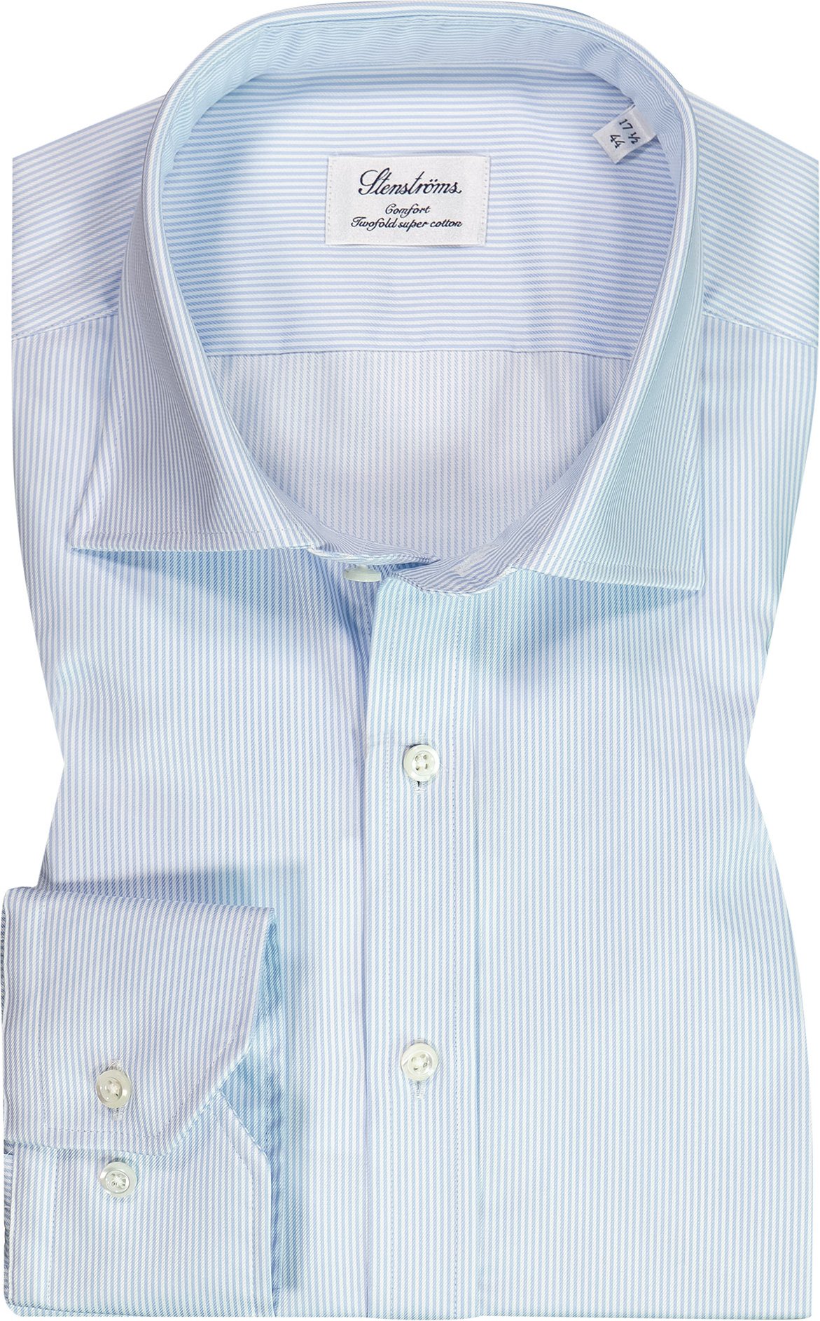 Stenströms Herren Hemd blau gestreift Comfort Fit