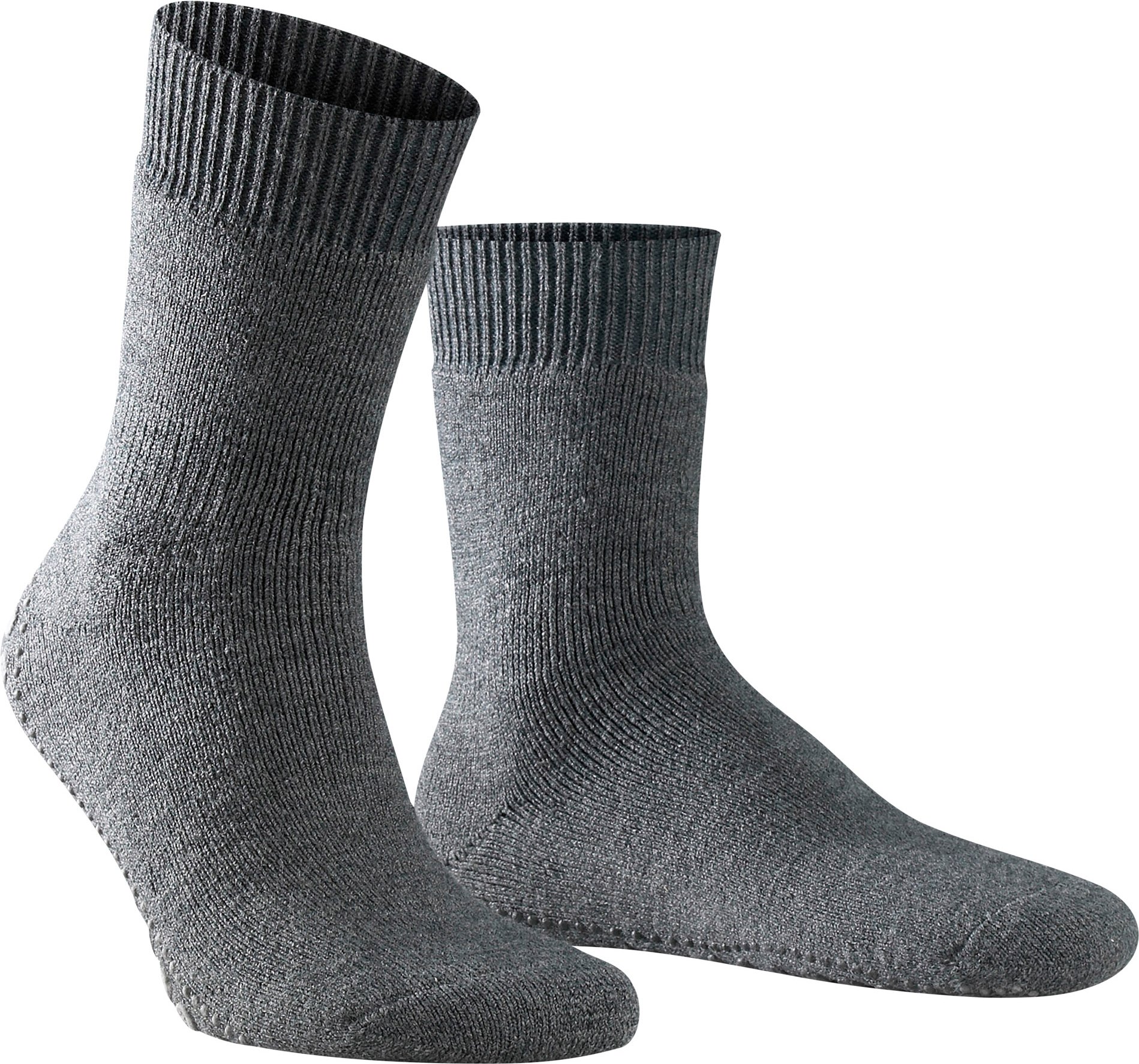 Thumbnail - Falke Herren Homepads grau Merinowolle unifarben