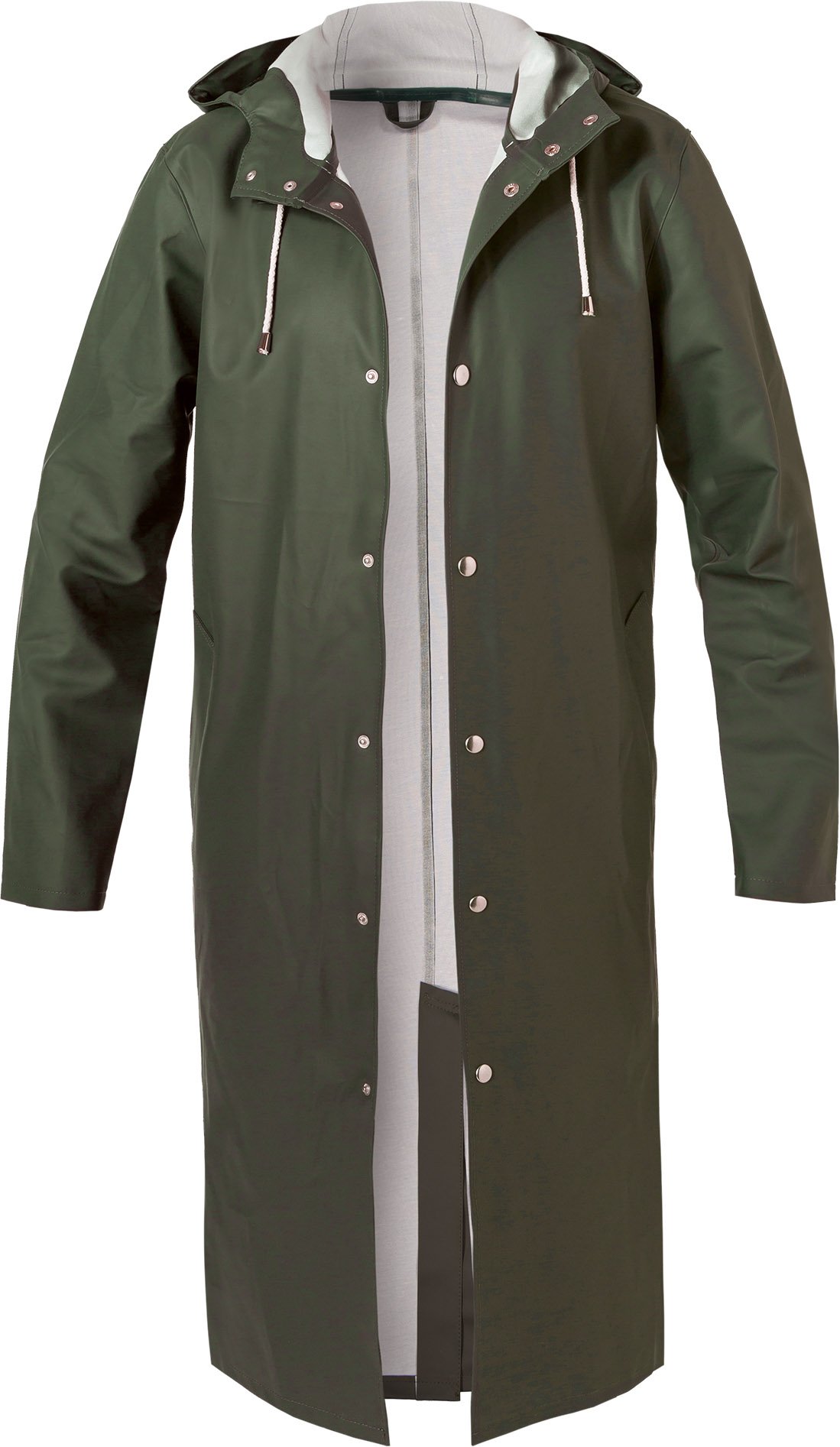 STUTTERHEIM Herren Regenmantel grün unifarben