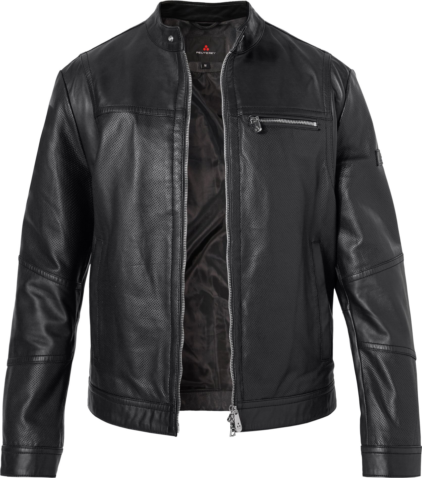 PEUTEREY Herren Bikerjacke schwarz unifarben