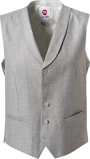 CG Herren Weste grau meliert Slim Fit