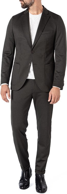 CG Herren Anzug grün meliert Slim Fit