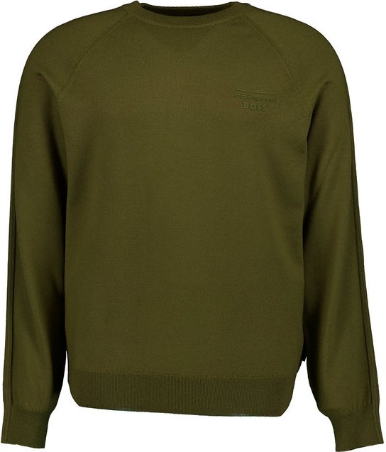 BOSS Black Herren Pullover grün unifarben