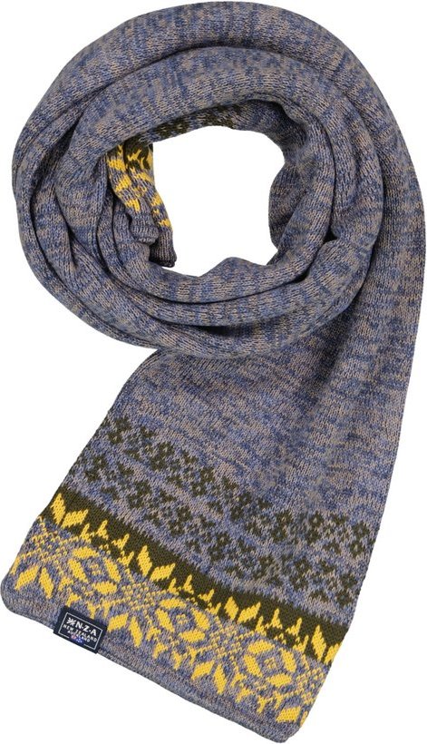 Thumbnail - N.Z.A. Herren Schal blau Baumwolle & Mix gemustert