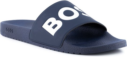 BOSS Black Herren Pantoletten blau Gummi