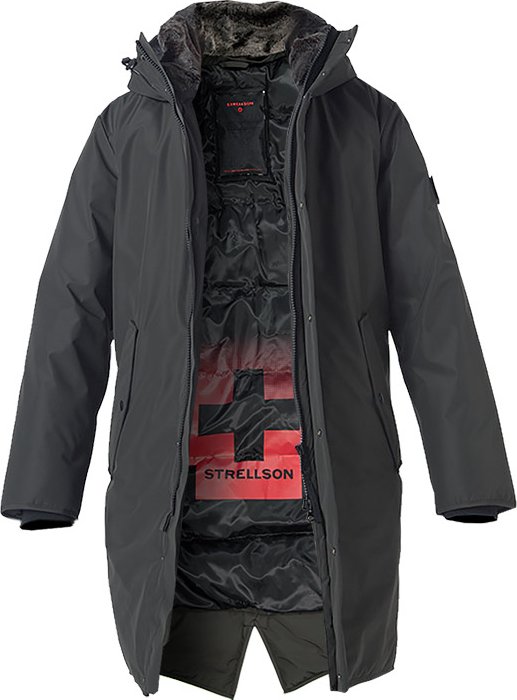 Strellson Herren Parka grün unifarben