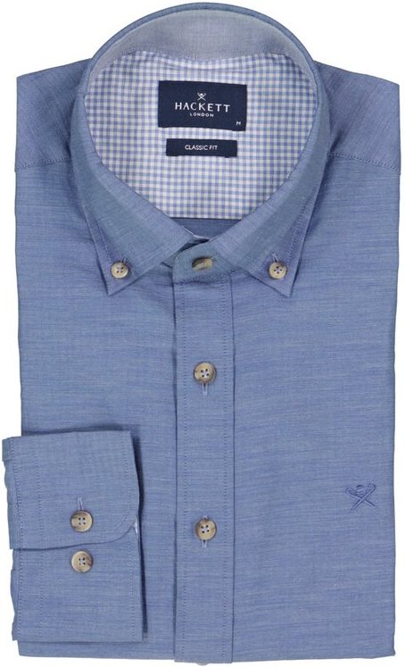 HACKETT Herren Hemd blau Classic Fit