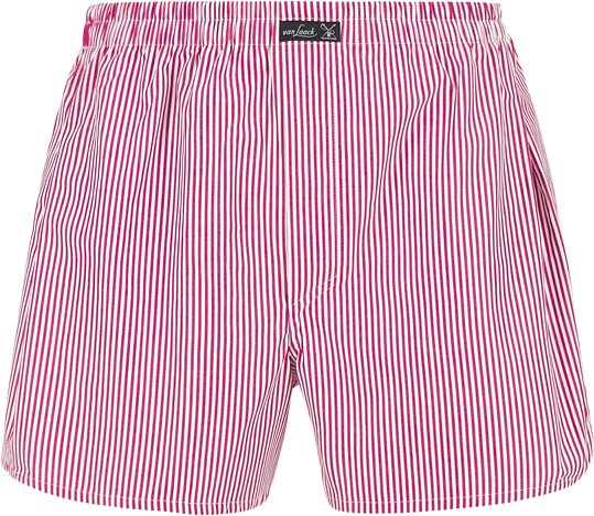 van Laack Herren Unterwäsche rot Reine Baumwolle Gestreift