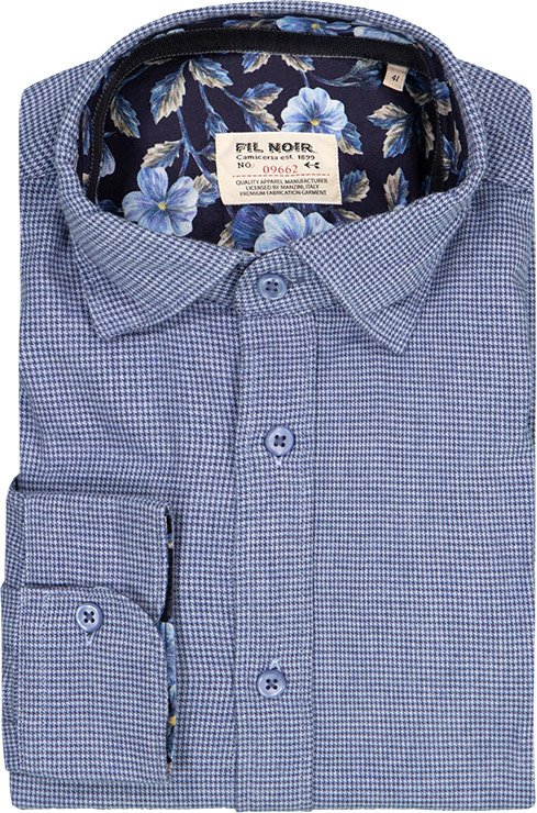 FIL NOIR Herren Hemd blau