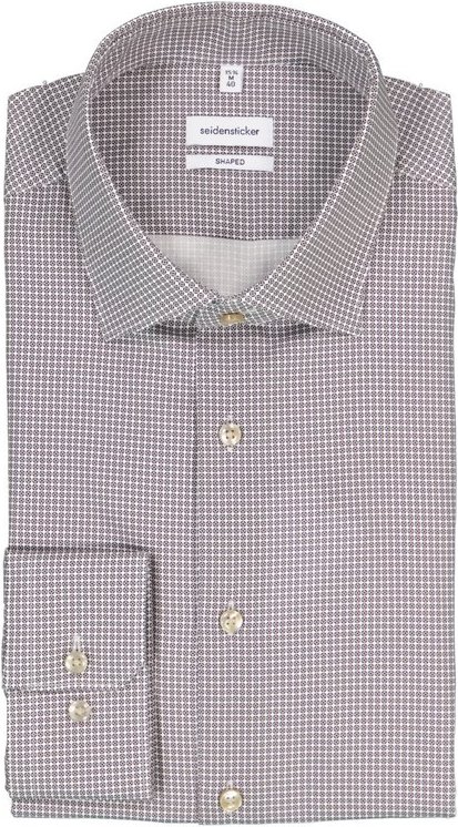 Seidensticker Herren Hemd braun gemustert