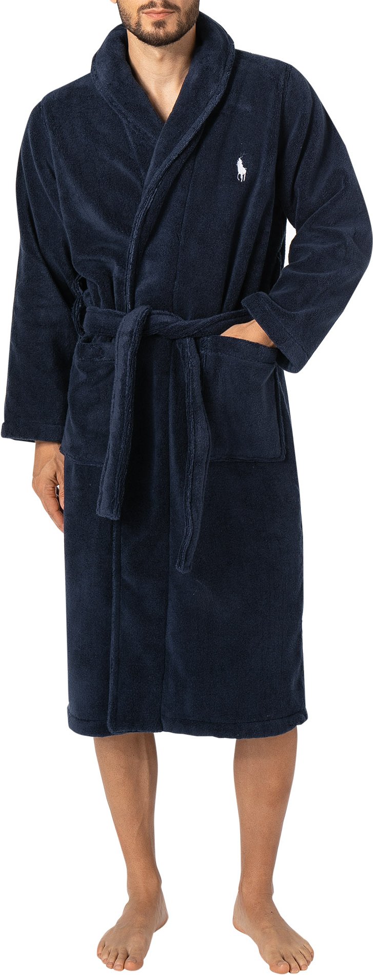 Polo Ralph Lauren Herren Bademantel blau Baumwolle & Mix unifarben