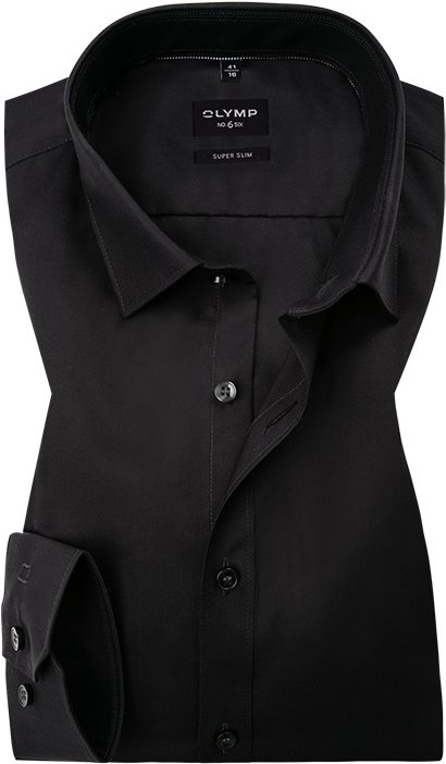 OLYMP Herren Hemd schwarz Slim Fit
