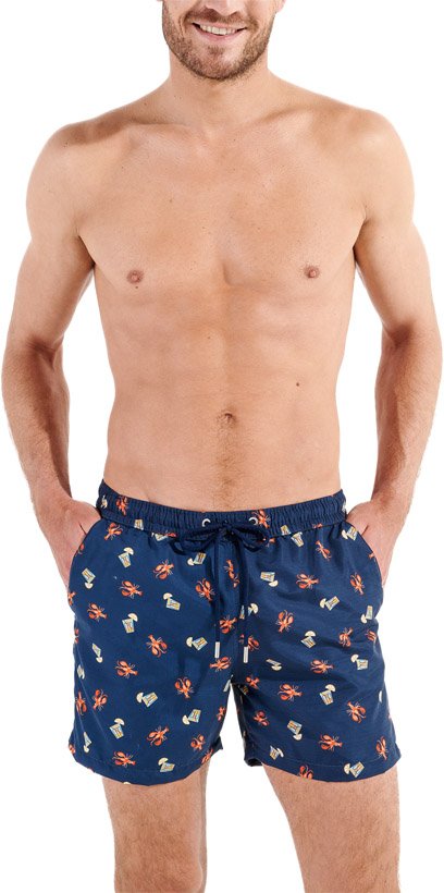 HOM Herren Bademoden blau Gemustert