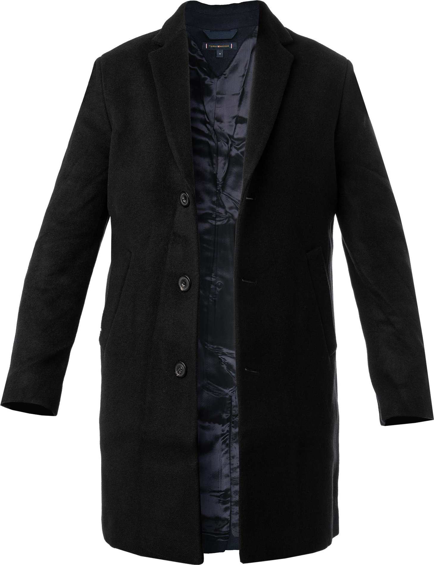 Tommy Hilfiger Herren Mantel schwarz unifarben