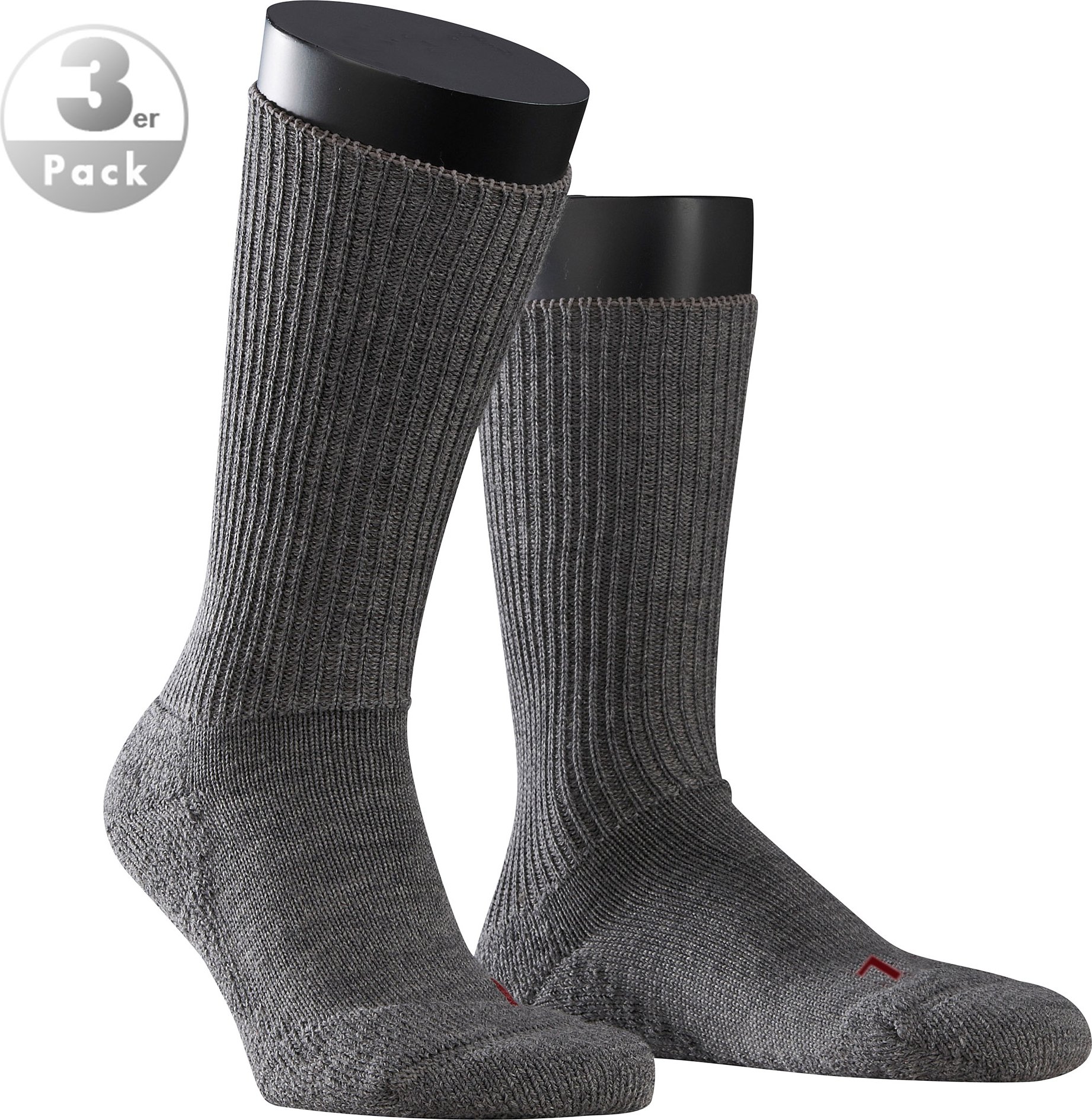 Thumbnail - Falke Herren Socken grau Merinowolle unifarben