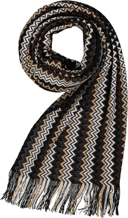 MISSONI Herren Schal braun Schur-Wolle
