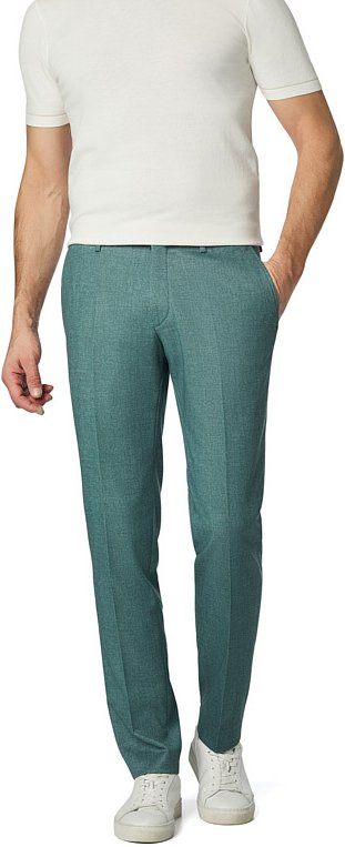 Thumbnail - ROY ROBSON Herren Hose grün meliert Slim Fit