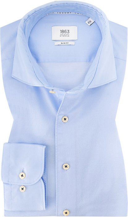 ETERNA Herren Hemd blau Slim Fit