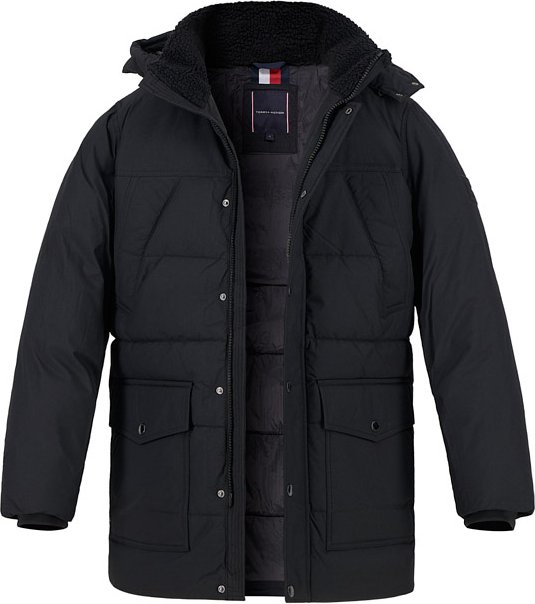 Tommy Hilfiger Herren Parka schwarz unifarben