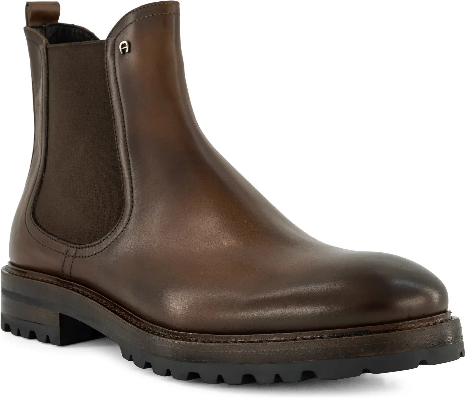 AIGNER Herren Chelsea Boots braun Glattleder