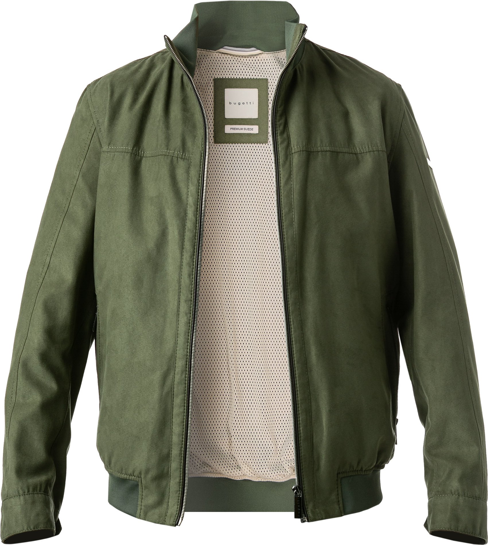 Thumbnail - bugatti Herren Jacke grün unifarben