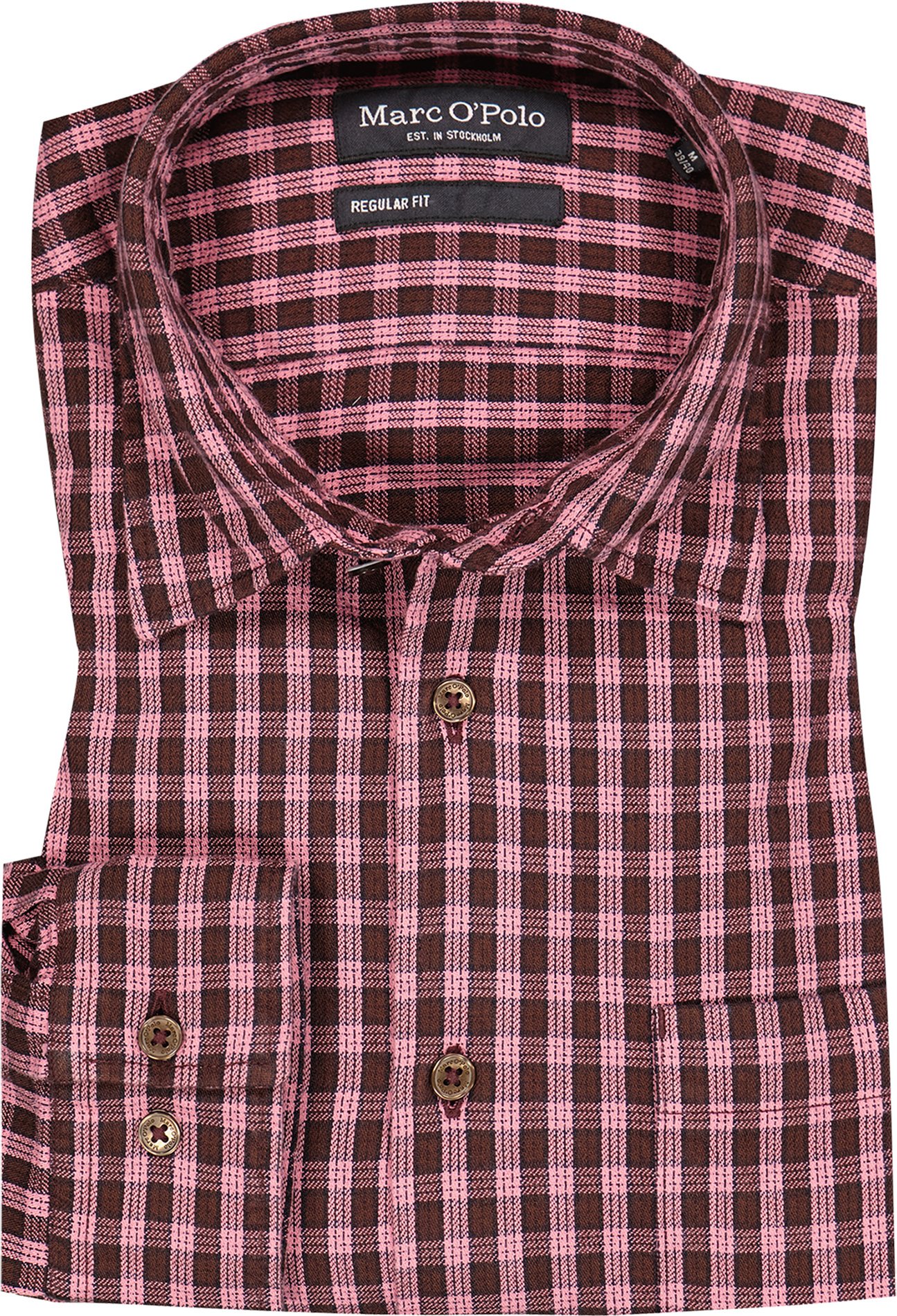 Marc O'Polo Herren Hemd rosa kariert