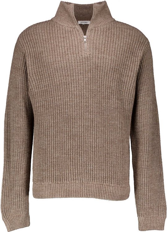 American Vintage Herren Troyer braun unifarben