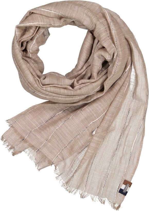 bugatti Herren Schal beige,braun Baumwolle & Mix gestreift