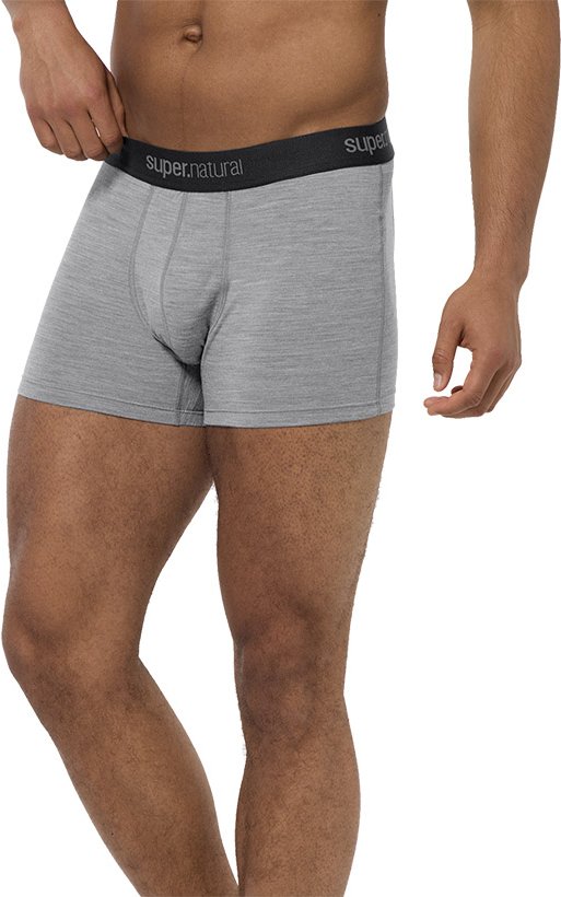 super.natural Herren Trunk grau Schurwollmix unifarben