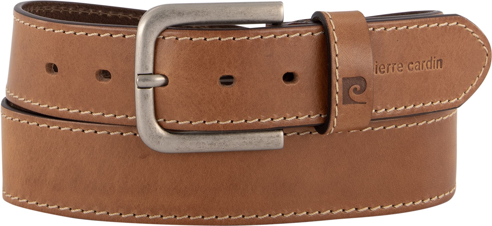 Thumbnail - Pierre Cardin Herren Gürtel braun Glattleder