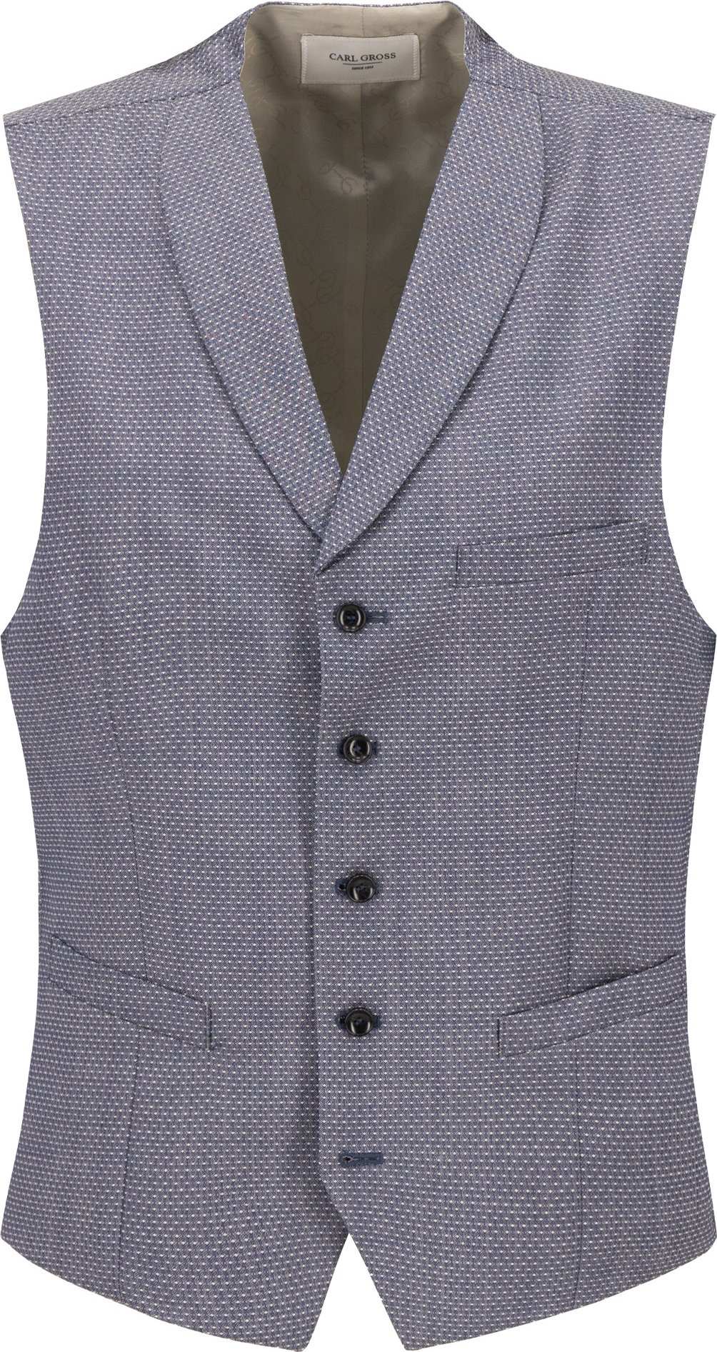 Carl Gross Herren Weste blau meliert