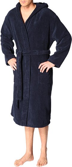 Schiesser Herren Bademantel grau unifarben