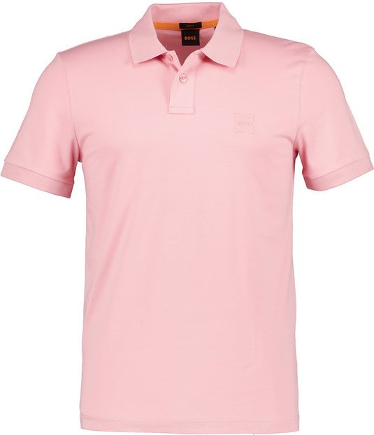BOSS Orange Herren Polo-Shirt rosa Slim Fit
