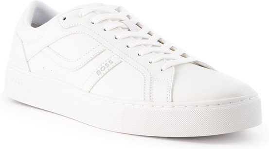 BOSS Orange Herren Sneaker weiß Glattleder