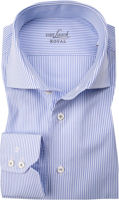 van Laack Herren Hemd blau gestreift Slim Fit