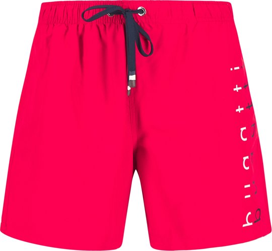 bugatti Herren Badeshorts rot Mikrofaser Mit Prints