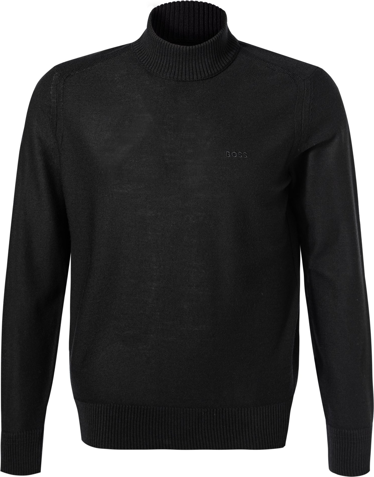 Thumbnail - BOSS Orange Herren Pullover schwarz unifarben