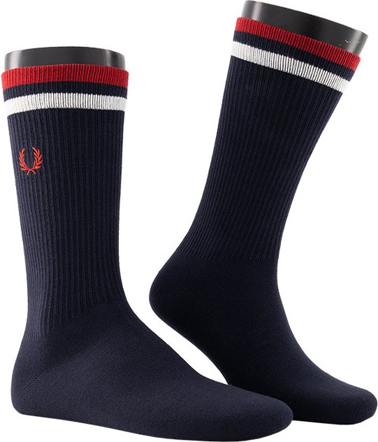 Fred Perry Herren Socken blau Baumwolle & Mix unifarben