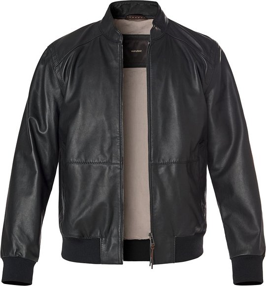 Windsor Herren Lederjacke schwarz