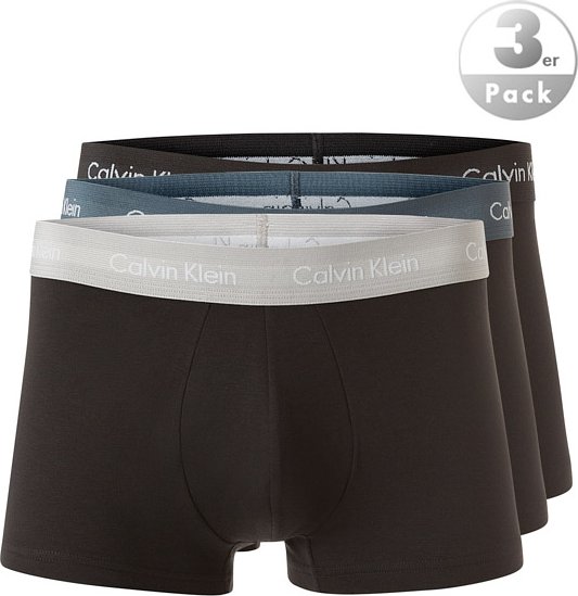 Thumbnail - Calvin Klein Underwear Herren Trunks schwarz Baumwolle & Mix unifarben
