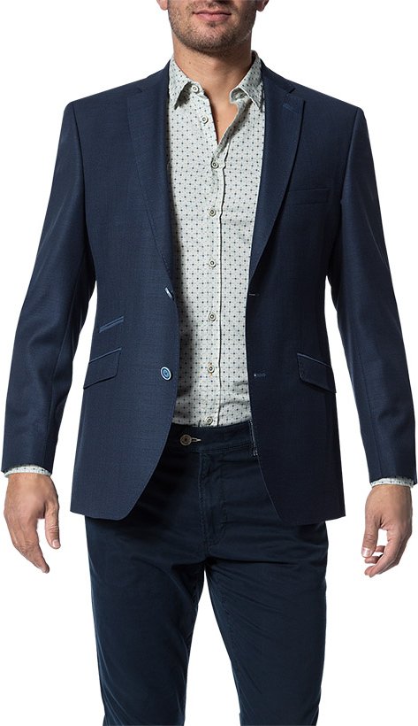 ROY ROBSON Herren Sakko blau meliert