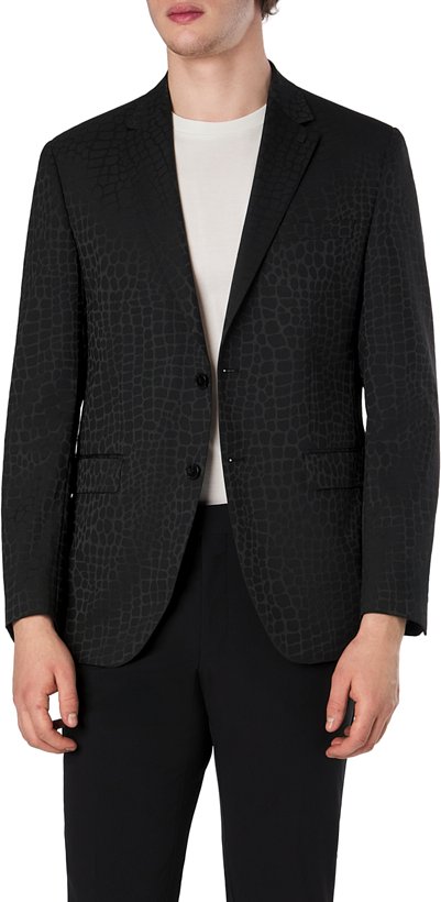 KARL LAGERFELD Herren Sakko schwarz Slim Fit